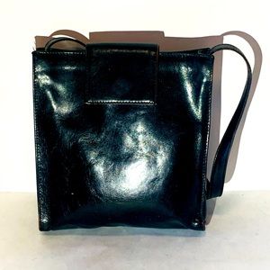 Vintage HOBO Black Leather Shoulder Bag